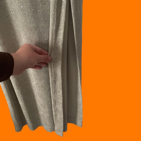 90's vintage slinky cowl neck glittery formal prom evening dress Size 8 - Picture 5 of 10